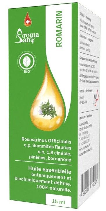 AromaSan Rosmarin Bio Ätherisches Öl (15ml)