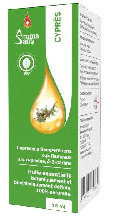 AromaSan Zypresse Bio Ätherisches Öl (15ml)