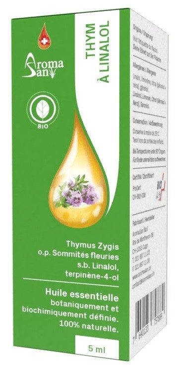 AromaSan Thymian Linalool Bio Ätherisches Öl (5ml)