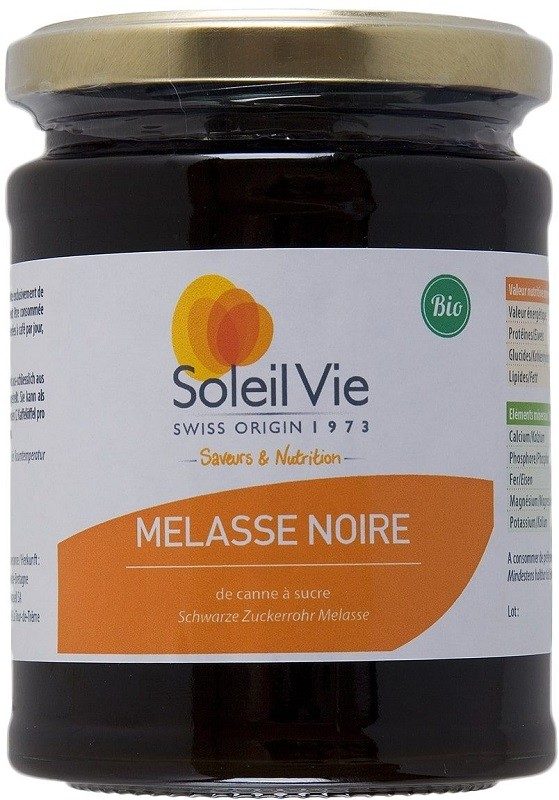 Soleil Vie Bio Schwarze Zuckerrohr Melasse (340g)