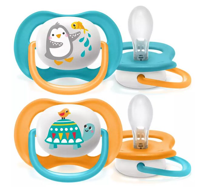 Philips Avent Ultra Air Schnuller, 6-18M, Boy, Pinguin (2 Stk)