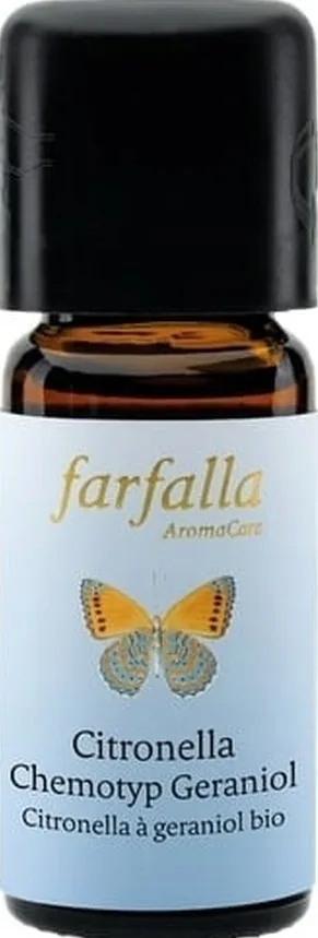 Farfalla AromaCare Citronella Chemotyp Geraniol Ätherisches Öl Bio (10ml)
