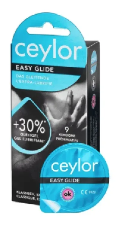 Ceylor Easy Glide Condoms with Lubricant, 9 Stück - Amorana