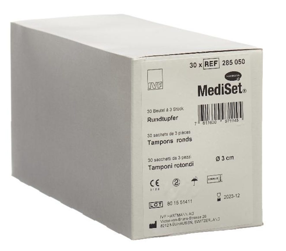 MediSet Rundtupfer Steril 3cm (30x3 Stk)