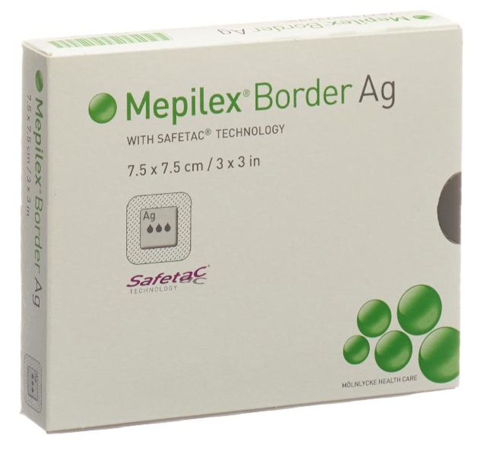 Mepilex Border Ag Schaumverband 7.5x7.5cm (5 Stk)