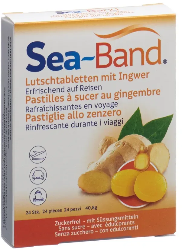Sea-Band Ingwer Lutschtabletten (24 Stk)