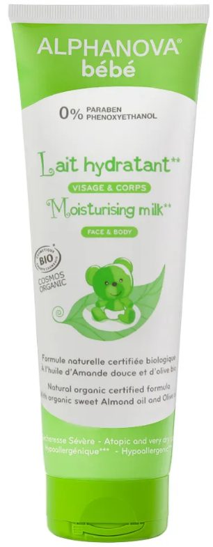 ALPHANOVA bébé Feuchtigkeitsmilch Gesicht & Körper (200ml)
