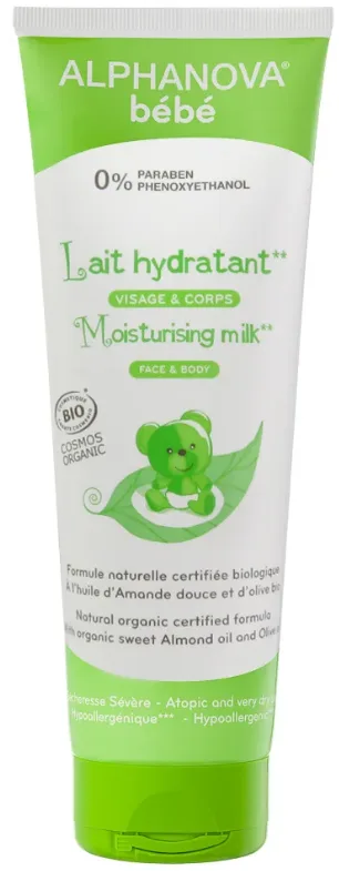 ALPHANOVA bébé Feuchtigkeitsmilch Gesicht & Körper (200ml)