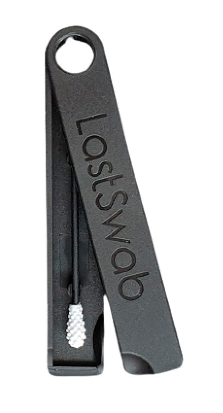 LastSwab Basic Wiederverwendbares Wattestäbchen Schwarz (1 Stk)