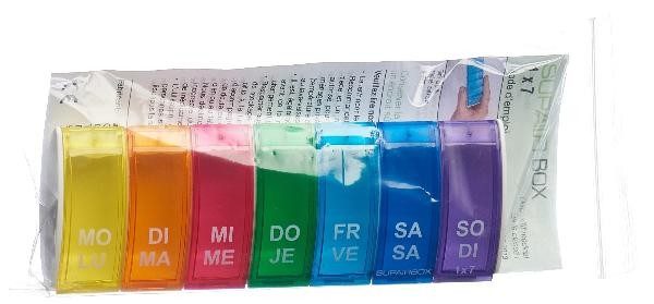 Supairbox 1x7 Wochendispenser D/F rainbow (1 Stk)