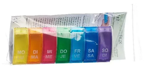 Supairbox 1x7 Wochendispenser D/F rainbow (1 Stk)