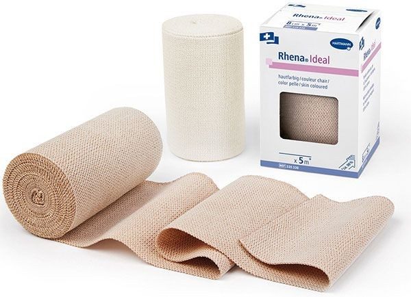 Rhena Ideal Elastische Binde 10cmx5m, hautfarben (10 Stk)
