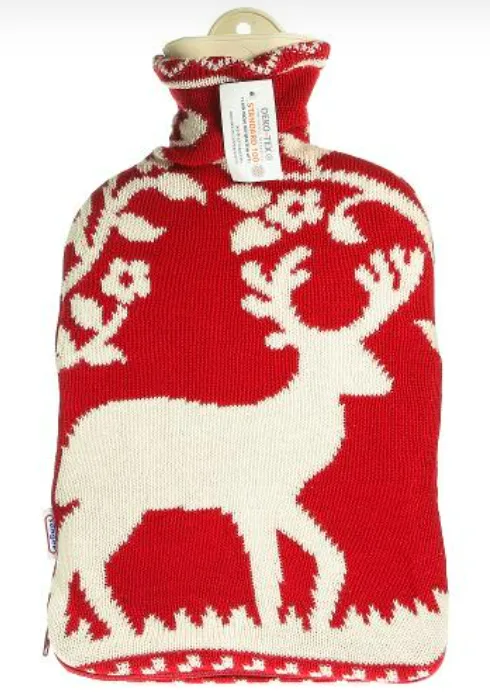 Sänger Wärmflasche Strickbezug rot Hirsch 2 Liter (1 Stk)