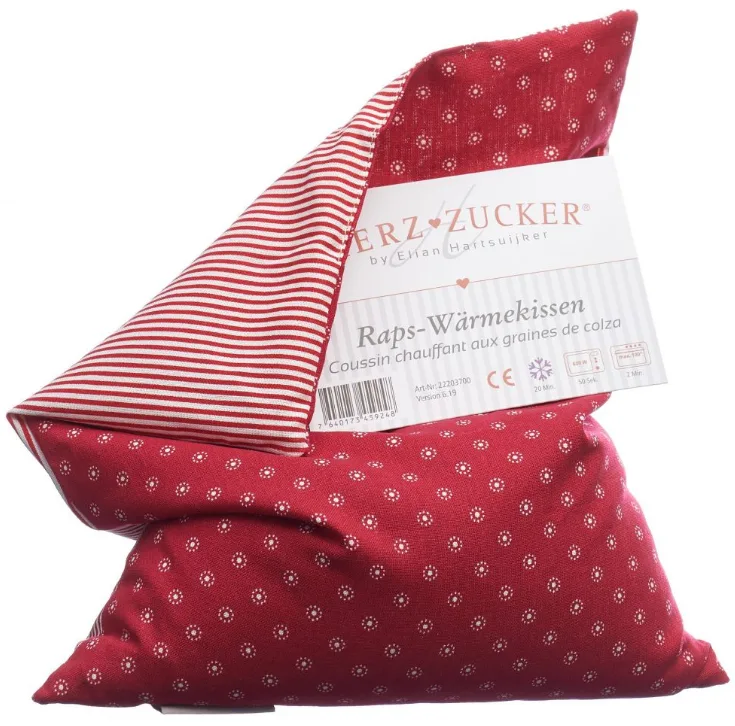 HERZZUCKER Raps-Wärmekissen Sternchen rot 26x21cm (1 Stk)