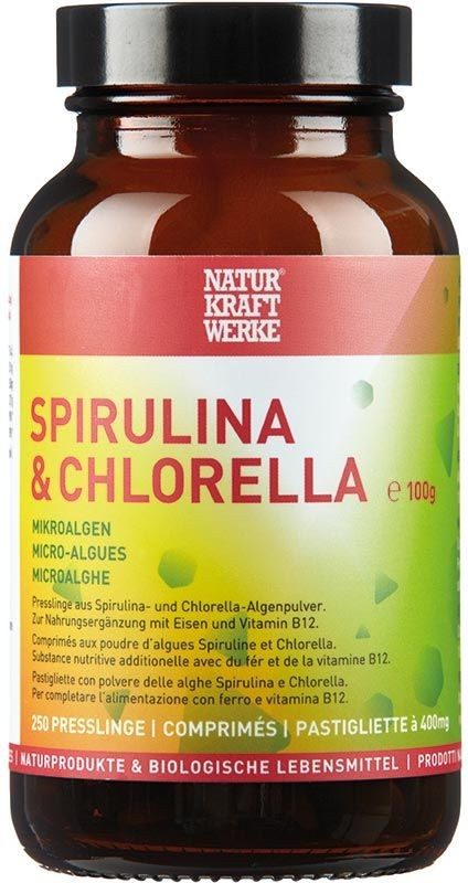 NATURKRAFTWERKE Spirulina & Chlorella Presslinge (250 Stk)