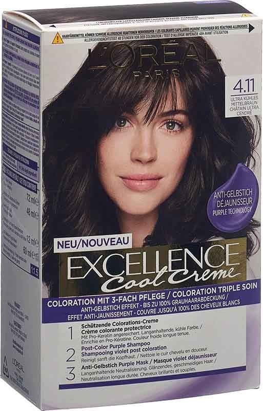 L'Oréal Paris Excellence Cool Crème 4.11 Ultra Kühles Mittelbraun