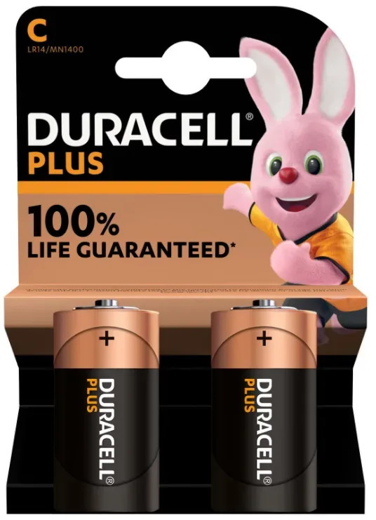Duracell - Plus, Alkaline-Bat.,2Stk, C(LR14)