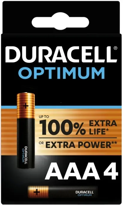Duracell - Optimum, Alkaline-Bat.,4Stk, AAA(LR03)