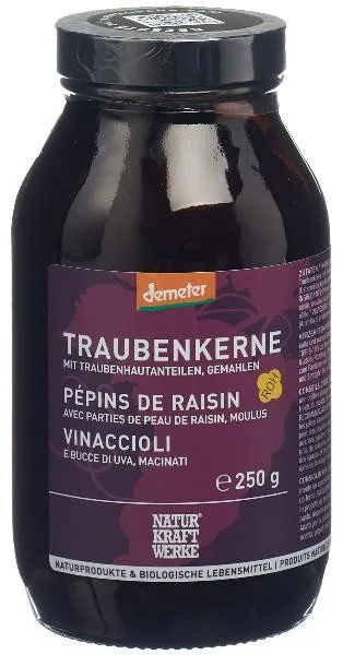 NATURKRAFTWERKE Traubenkerne gemahlen Demeter (250g)