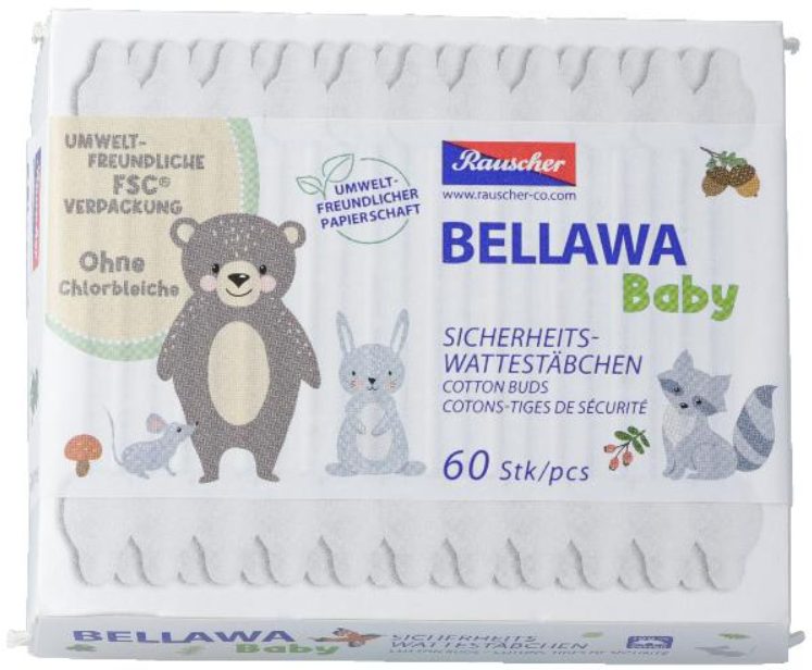 BELLAWA Baby Sicherheitswattestäbchen (60 Stk)