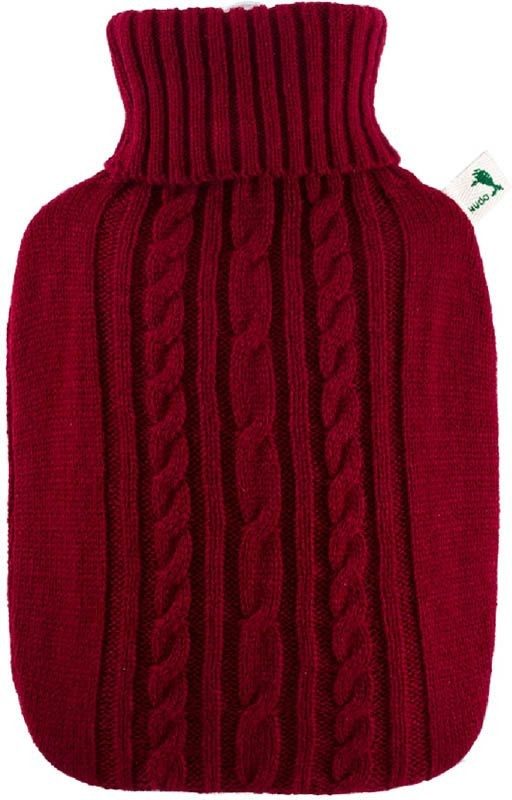 FROSCH Wärmflasche PVC, 1.8 Liter, Strickbezug rot (1 Stk)