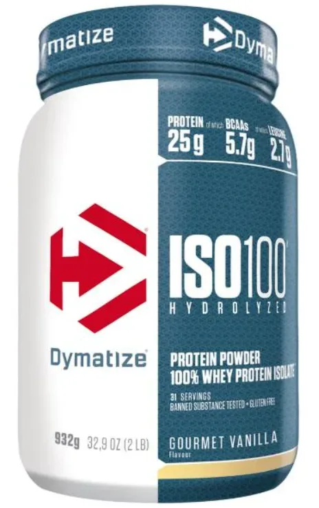DYMATIZE - Power Pulver, Iso 100 Gourmet Vanilla 2lb, 932G