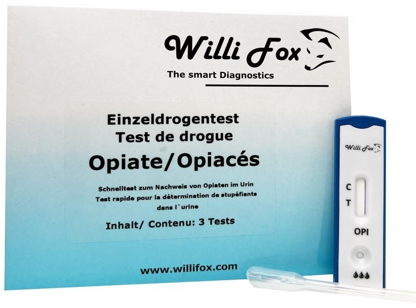 Willi Fox Forensischer Drogentest Opiate Urin (3 Stk)