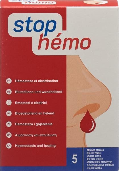 stop hémo blutstillende Watte steril (5 Stk)