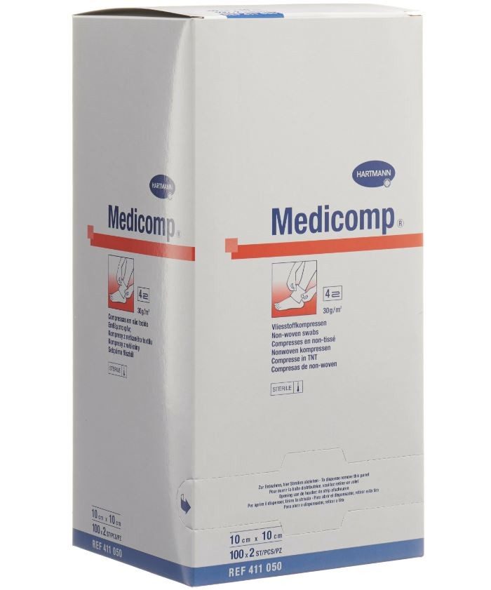 Medicomp Bl 4 fach S30 10x10 steril (100x2 Stück)