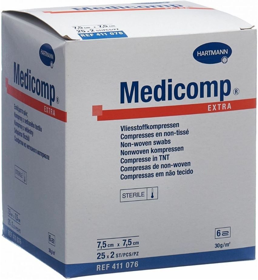 Medicomp Extra 6 fach S30 7.5x7.5cm (25x2 Stück)