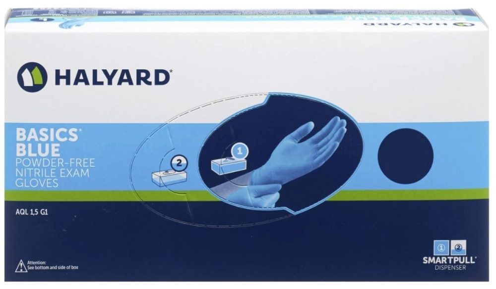 HALYARD Basics Blue Nitrilhandschuhe puderfrei, blau, Grösse M (200 Stk)