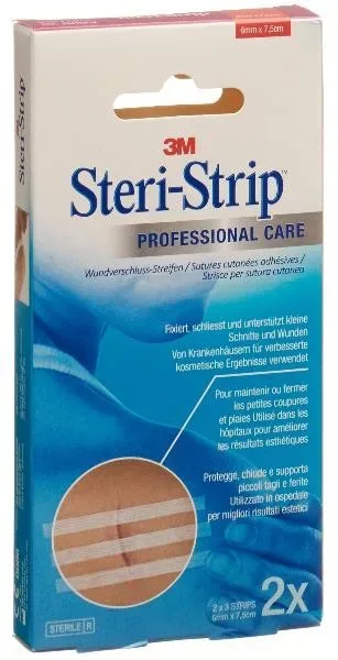 3M Steri-Strip Wundverschlussstreifen, 6x75mm, weiss, verstärkt (2x3 Stk)