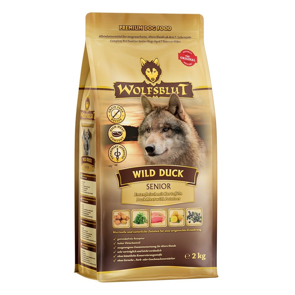 WOLFSBLUT Wild Duck Senior Entenfleisch mit Kartoffel 2 kg