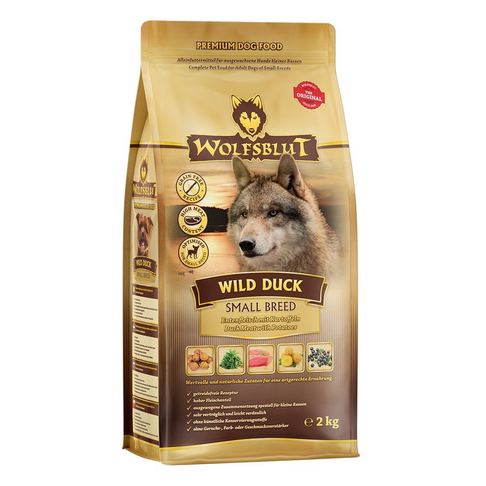 WOLFSBLUT Small Breed Wild Duck Entenfleisch mit Kartoffeln 2 kg