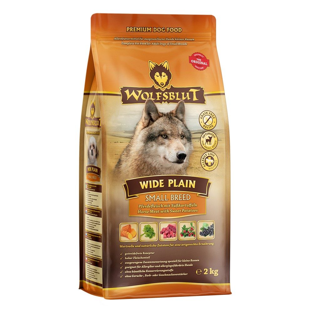 WOLFSBLUT Small Breed Wild Plain Pferdefleisch und Süßkartoffel 2 kg