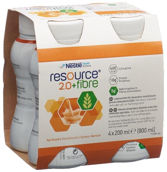 Resource 2.0 Fibre Drink Aprikose (4x200ml)