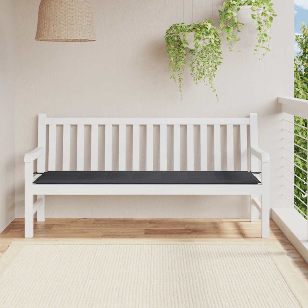 Gartenbank-Auflage Schwarz 180 x 50 x 3 cm