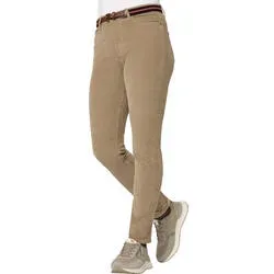 Belmina Damen Cordhose mit Gürtel