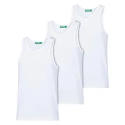 Benetton 3er Pack Herren Trägershirts