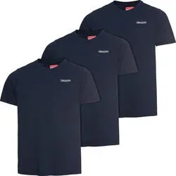 Kappa 3er Pack T-Shirts unisex, pflegeleicht aus 100% Baumwolle