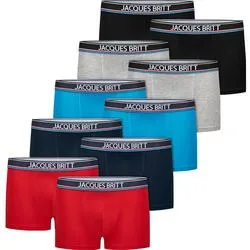 Jacques Britt 10er Pack Boxershorts, Baumwolle mit Stretch