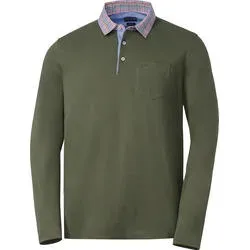 Franco Bettoni Herren Poloshirt mit Hemdkragen langarm