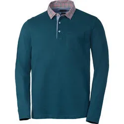 Franco Bettoni Herren Poloshirt mit Hemdkragen langarm