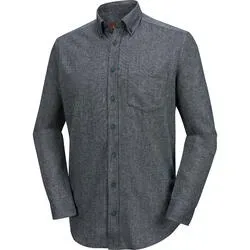 Ducktail Herren Flanellhemd aus 100% Baumwolle mit Button-Down-Kragen