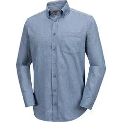 Ducktail Herren Flanellhemd aus 100% Baumwolle mit Button-Down-Kragen