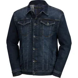 Sisley Herren Jeansjacke mit Flanell