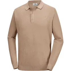 Jacques Britt Herren Strick-Poloshirt langarm