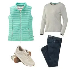 Frühlingshaftes Outdoor-Outfit für Damen