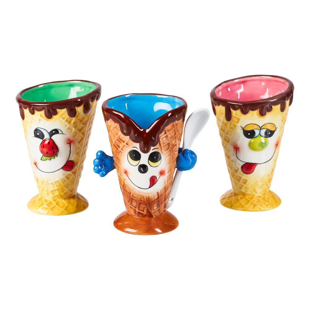 Eisbecher-Set, 3 Stück je 250 ml