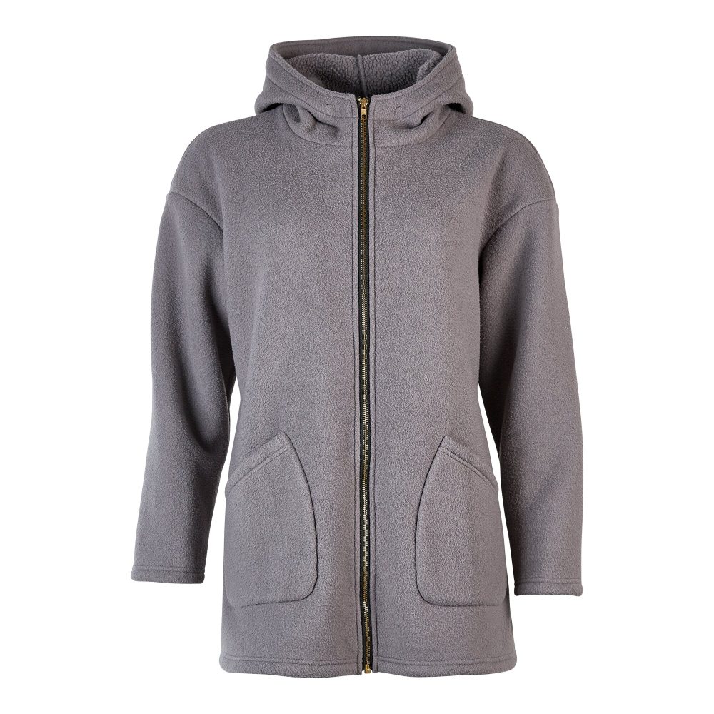 Kapuzen-Fleecejacke ?Florine?, Größe: XXL, grau
